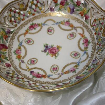 Schumann Bavaria U.S. zone pierced bowl 7.5"   (JS/LG)