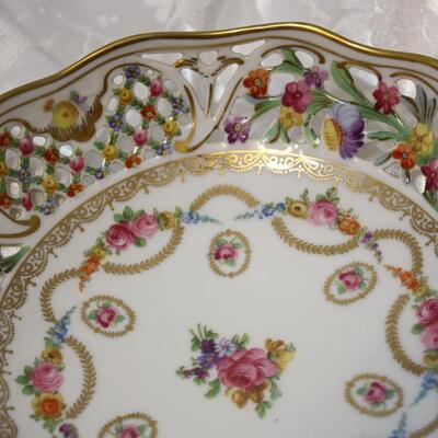 Schumann Bavaria U.S. zone pierced bowl 7.5"   (JS/LG)