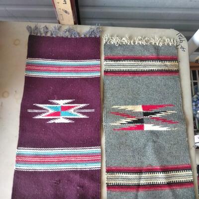 LOT 29 WOVEN SOUTHWESTERN DESIGNED THROWS & RUG