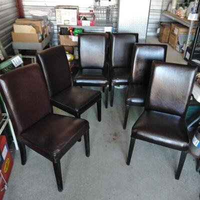 LOT 28 100% LEATHER IKEA HENRIKSDAL CHAIRS 