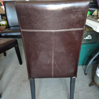 LOT 28 100% LEATHER IKEA HENRIKSDAL CHAIRS 