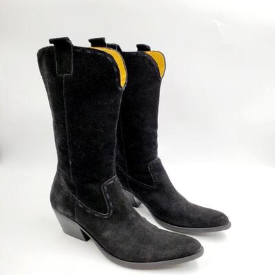 GIANNI BINI SIZE 10M BLACK SUEDE CALF BOOTS