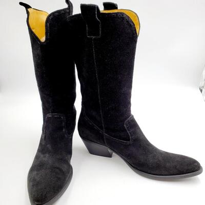 GIANNI BINI SIZE 10M BLACK SUEDE CALF BOOTS