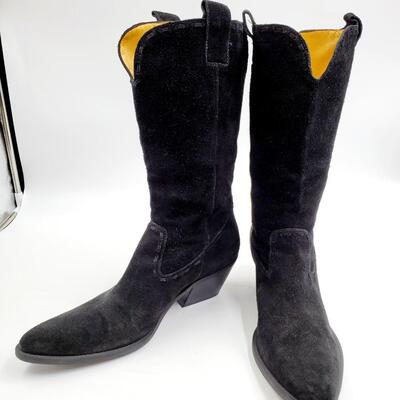 GIANNI BINI SIZE 10M BLACK SUEDE CALF BOOTS