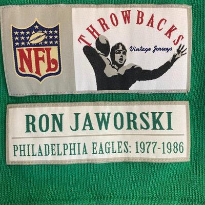 Lot 359: Vintage Eagles Gear (Signed Jaworski Shirt)