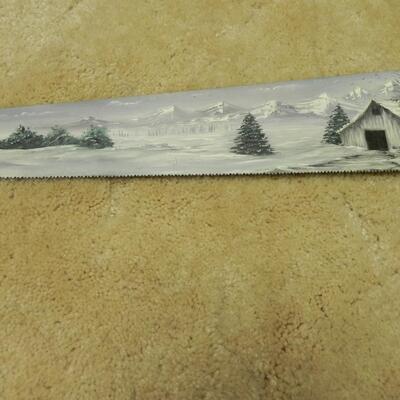 LOT 23  HAND PAINTED VINTAGE HAND SAW