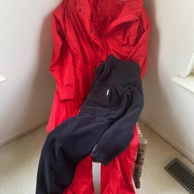 Lot 368: Red Snowsuit  and DKNY Jumpsuit 