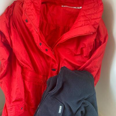 Lot 368: Red Snowsuit  and DKNY Jumpsuit 