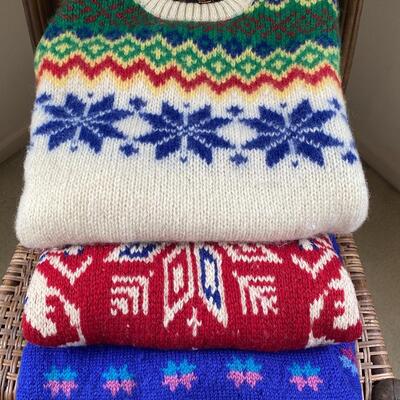 Lot 369: Vintage Ralph Lauren & Eddie Bauer Ski Sweaters