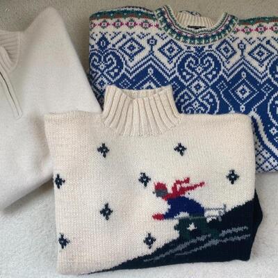 Lot 370: Vintage Ralph Lauren & Dale of Norway Ski Sweaters