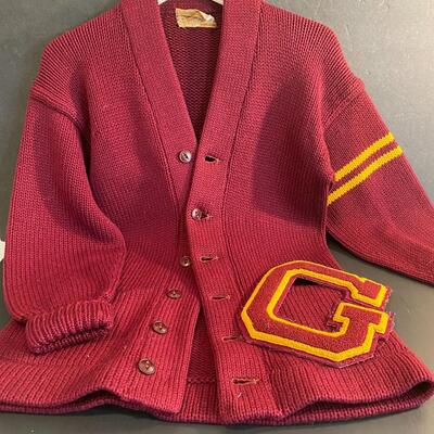 Lot 376: Vintage Lettermanâ€™s Sweater. 