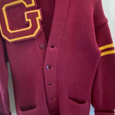 Lot 376: Vintage Lettermanâ€™s Sweater. 