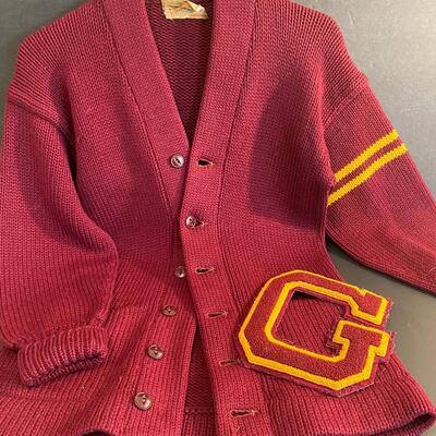 Lot 376: Vintage Lettermanâ€™s Sweater. 