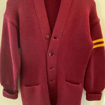 Lot 376: Vintage Lettermanâ€™s Sweater. 