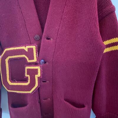 Lot 376: Vintage Lettermanâ€™s Sweater. 