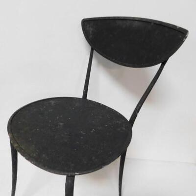 Pair of Arper Cast Iron Chairs