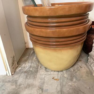 Lot 387  Pair of Large Fiberglass Planters