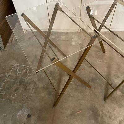 Lot 392 Pair of Clear Acrylic TV Trays