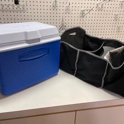 Lot 414  Rubbermaid Cooler and True Organizer