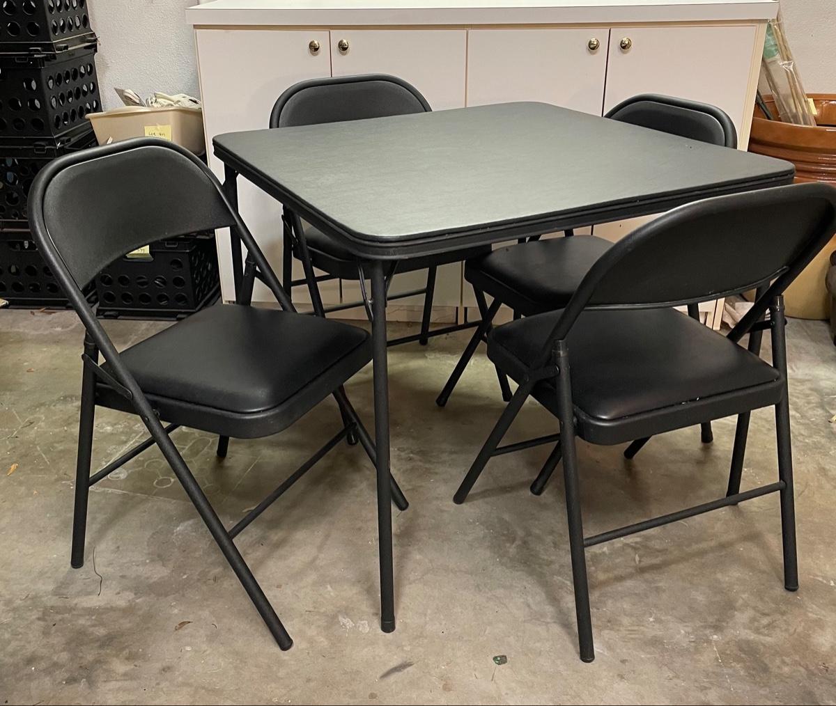 Lot 422 Card Table and Chairs