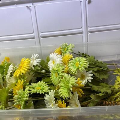 Lot 429  Two Bins of Silk Flowers 
