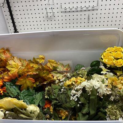 Lot 431  Large Bin of Silk Flowers
