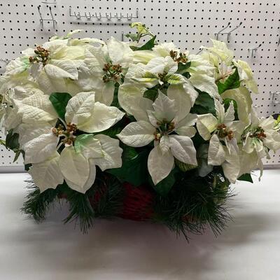  Lot 437  White Poinsettia Arrangement