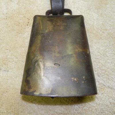 LOT 18  OLD COW BELL, HANGING SCALE & MORE