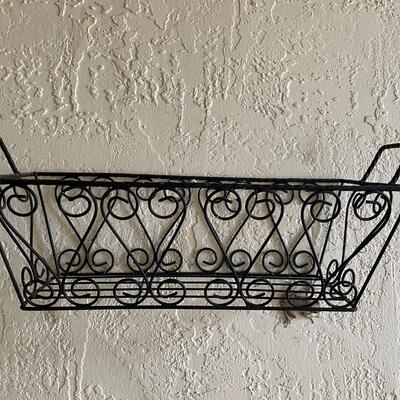 Lot 453  Black Metal Wall Planters
