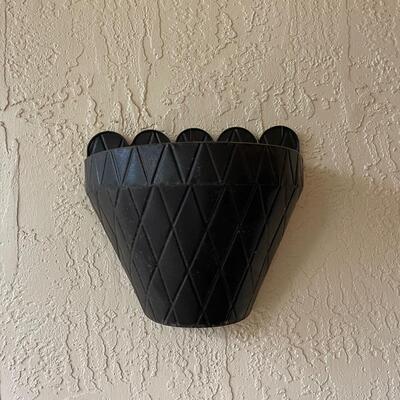 Lot 453  Black Metal Wall Planters