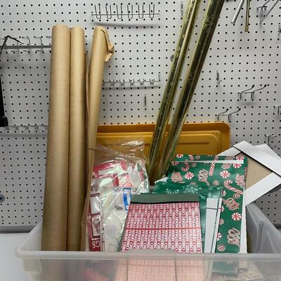 Lot 457  Bin of Christmas Gift Tags and Boxes