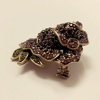 Heidi Daus Crystal Rose Brooch