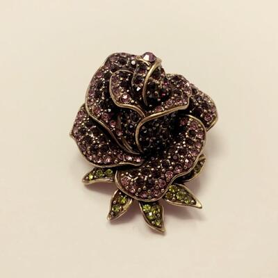 Heidi Daus Crystal Rose Brooch