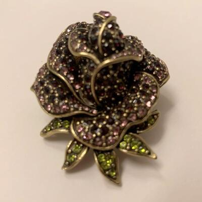 Heidi Daus Crystal Rose Brooch