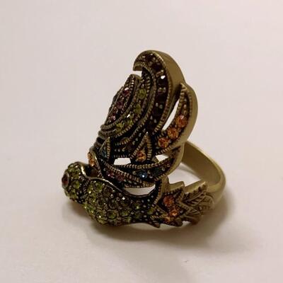 Heidi Daus "For the Birds" Crystal Ring Size 8