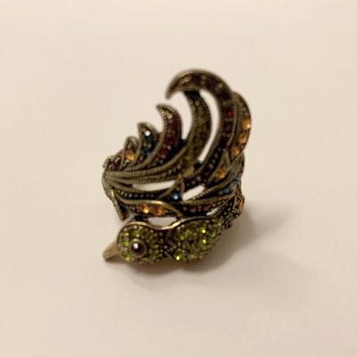 Heidi Daus "For the Birds" Crystal Ring Size 8