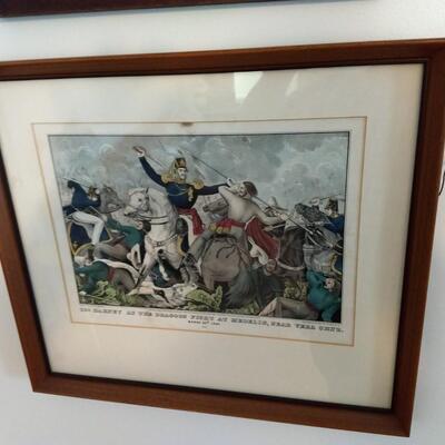 Military Etching in Frame