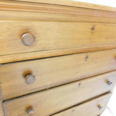 Antique Solid Wood Primitive Maple Chest of Drawers