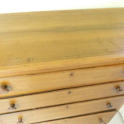 Antique Solid Wood Primitive Maple Chest of Drawers