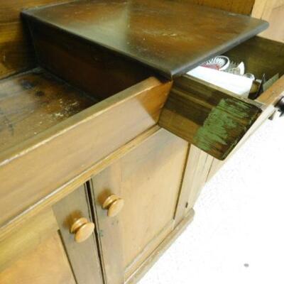 Antique Primitive Pennsylvania Amish Dry Sink Cupboard
