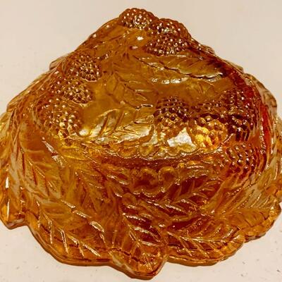 Vintage Carnival Glass Candy Bowl