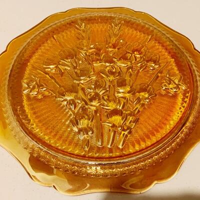 Vintage Carnival Glass Salad Plate
