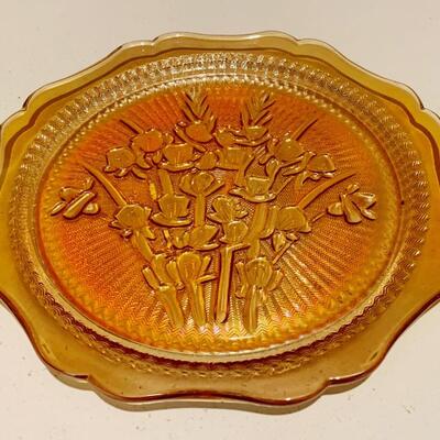 Vintage Carnival Glass Salad Plate