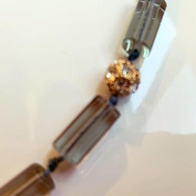 J Crew Rhinestone and Glass Bead Necklace