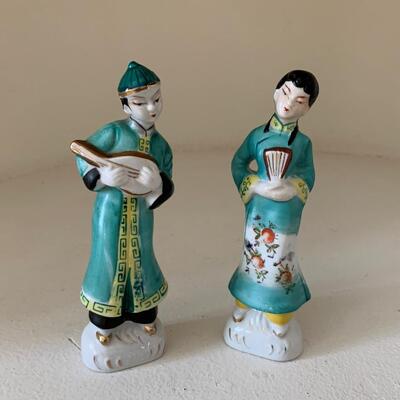 Vintage Asian Man & Woman Figurines