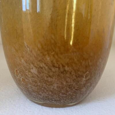 Ruffle Rim Art Glass Vase