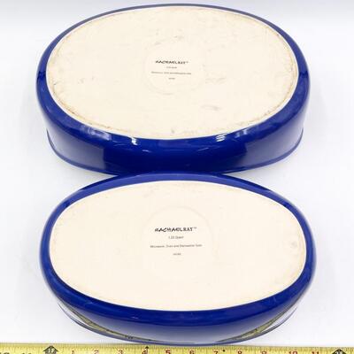 RACHAEL RAY BLUE OVAL BAKING DISHES