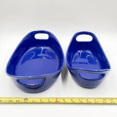 RACHAEL RAY BLUE OVAL BAKING DISHES