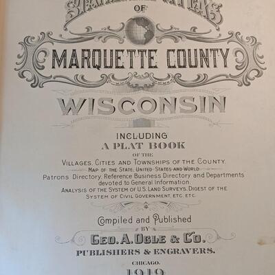 1919 Marquette County Standard Atlas & Plat Book