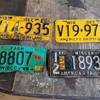 Set of Vintage License Plates 2
